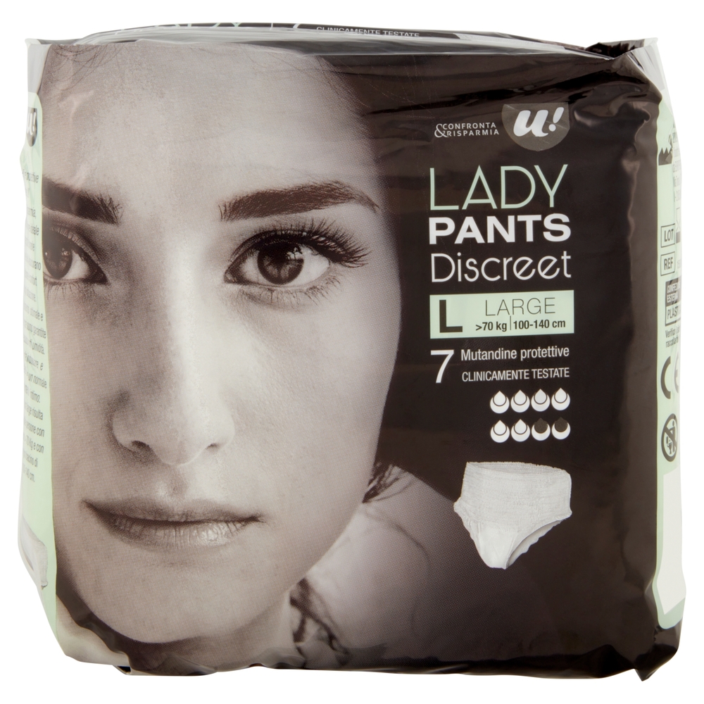 Lady Pants Discreet Large U! Confronta e Risparmia - 7 Pezzi